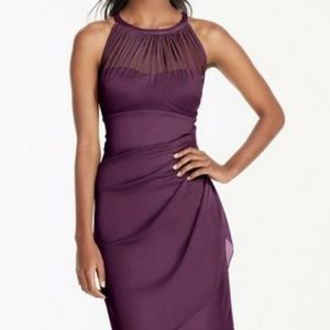 David's Bridal Plum Size 0 Dress F15612
